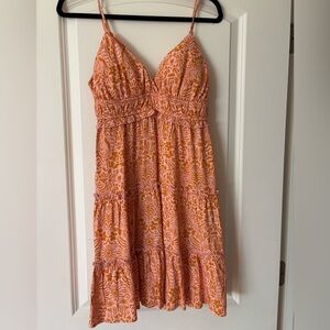 No Boundaries Pink and Orange Patterned Dress